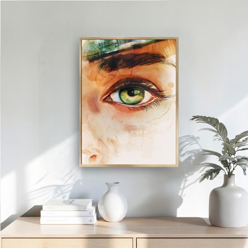 Whispering Iris Wall Painting With Frame