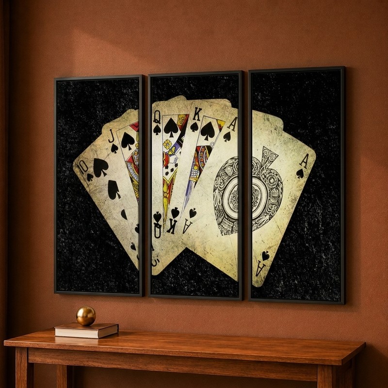 Royal Flush Canvas Wall Painting