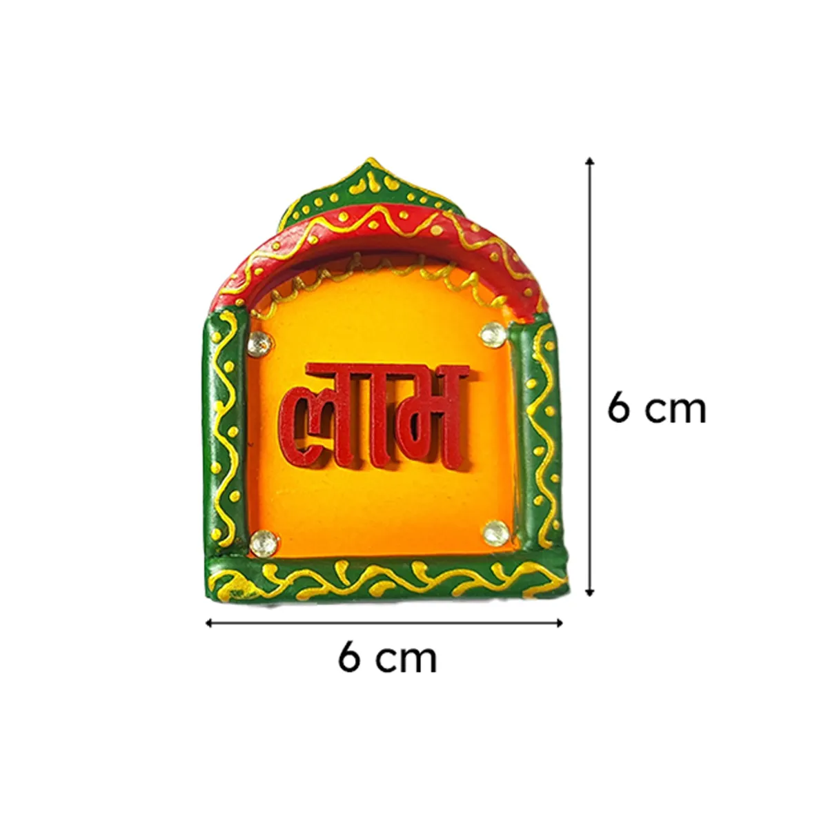Single yellow Laabh wall accent in jharokha style