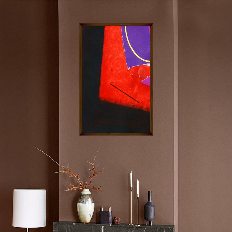 Vermilion Depths Canvas Wall Painting