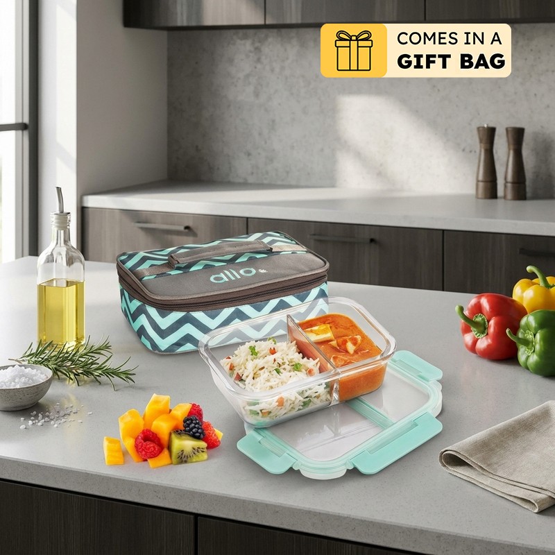 Casper Rectangular Lunchbox With Bag - 1000 ML - 1000 ML