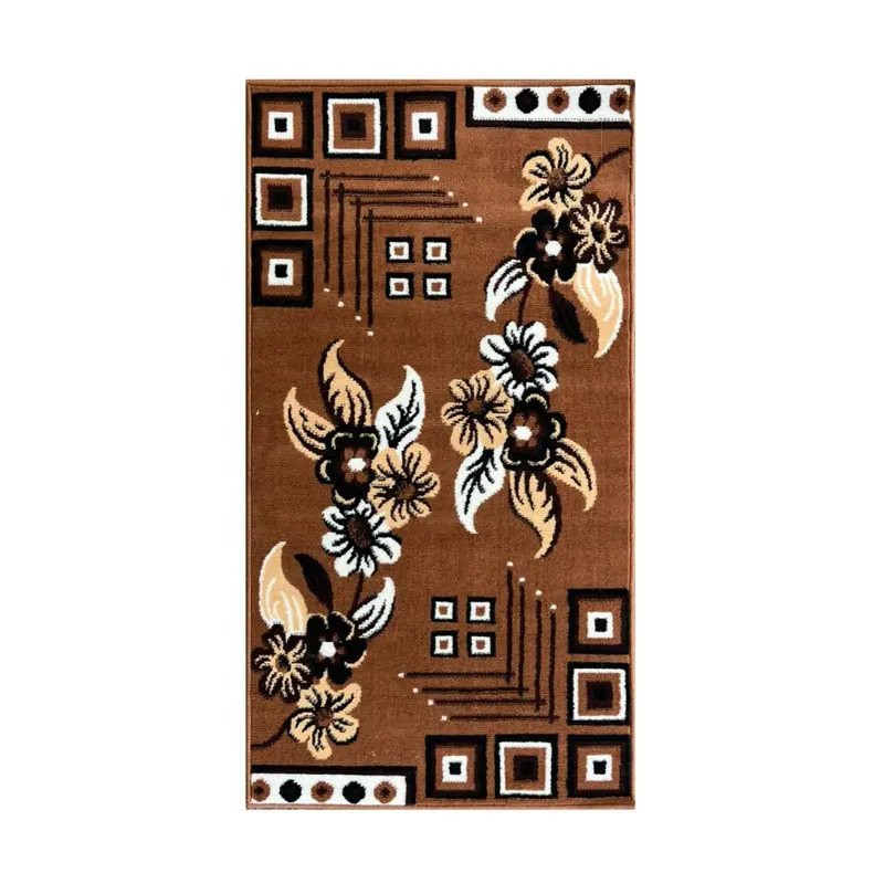 Color Drift Velvet Carpet - Camel Brown