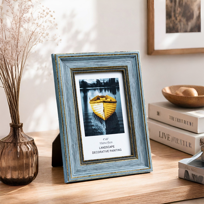 Heritage Carved Portrait Photo Frames - Blue,Gold