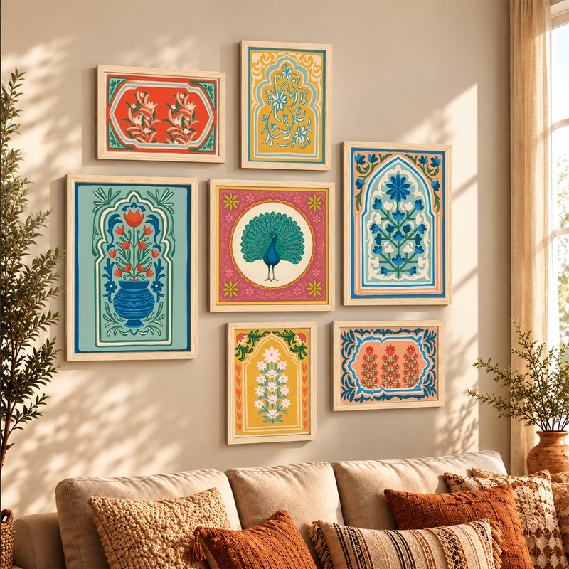 Mandira Wall Art - Set of Seven