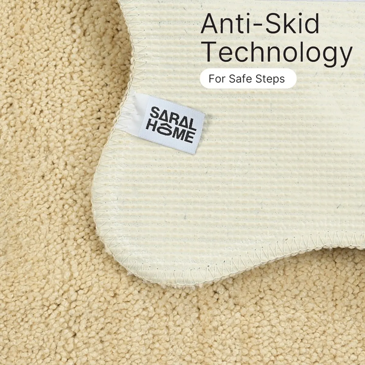 Close-up view of the beige textured microfiber surface