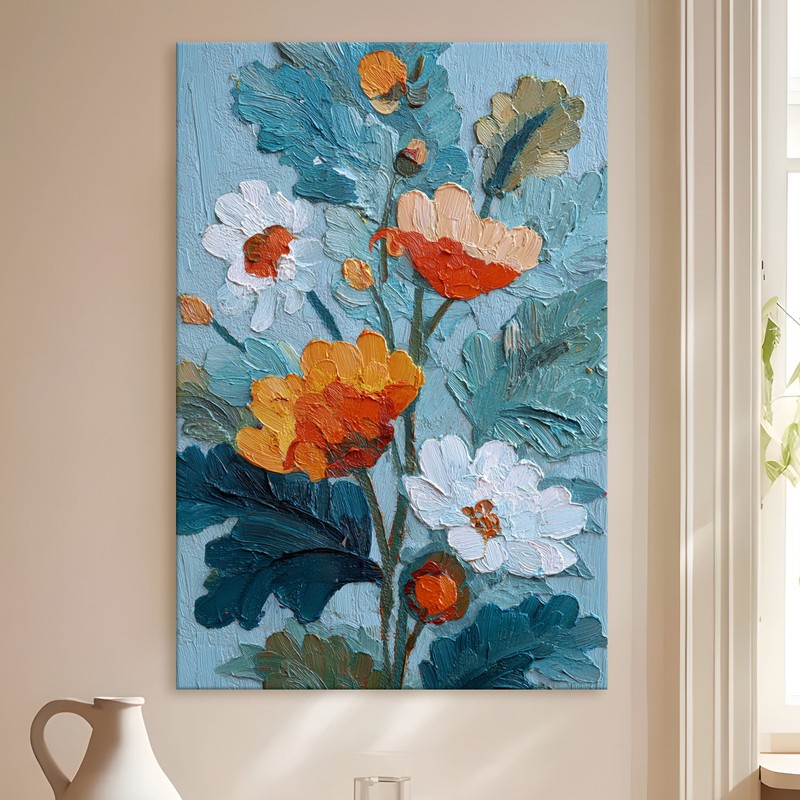 Wildflower Study Gallery Wrapped Canvas Wall Painting