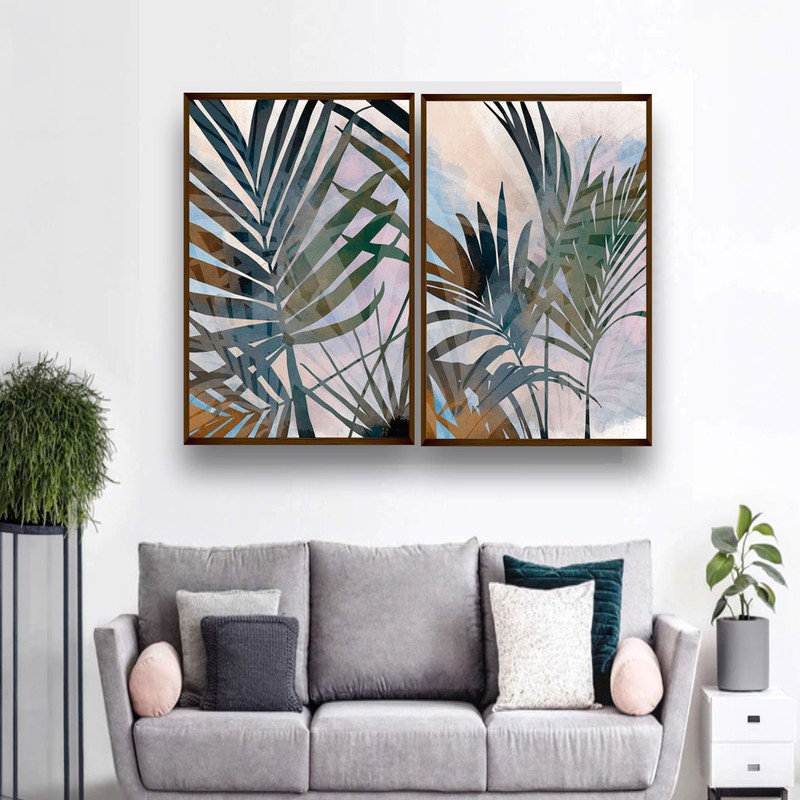 Nature’s Duality Canvas Wall Painting - Set of Two