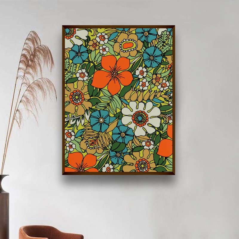 Groovy Floral Canvas Wall Painting