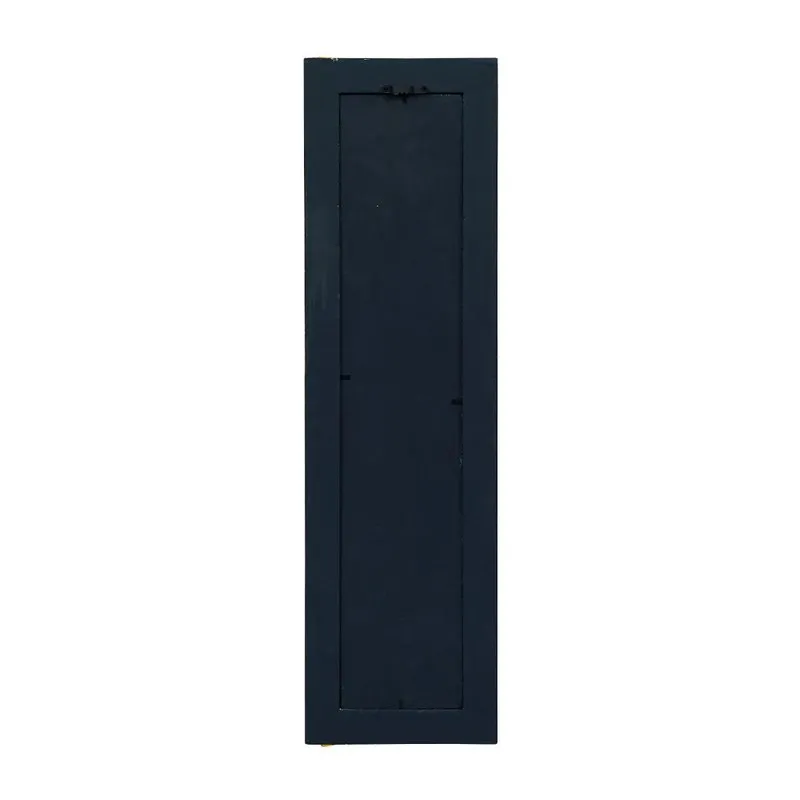 Back view of the rectangular wall accent in dark finish