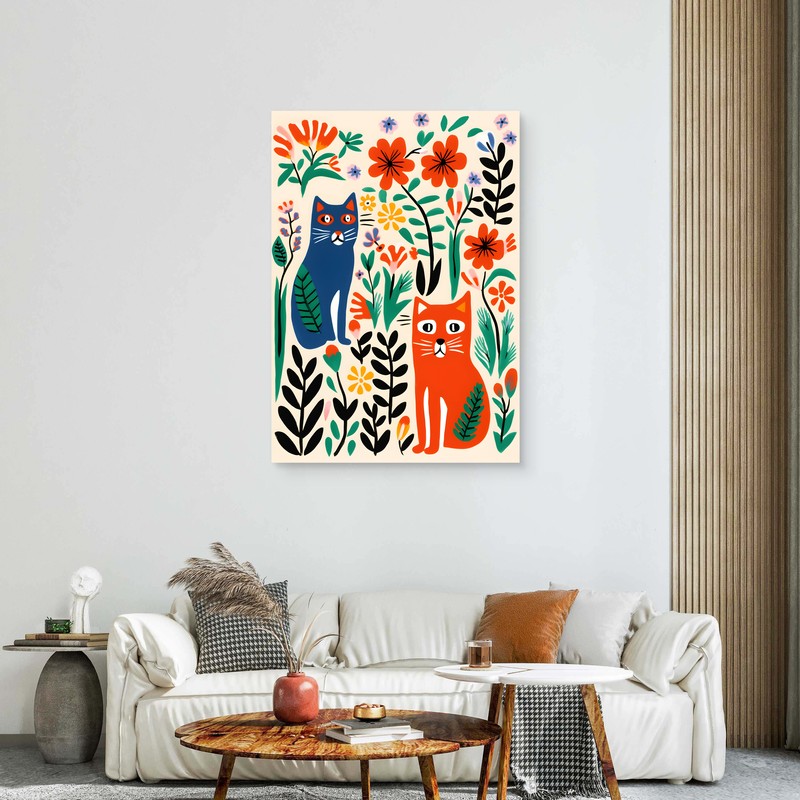 Tiger Bloom Canvas Wall Painting - Small