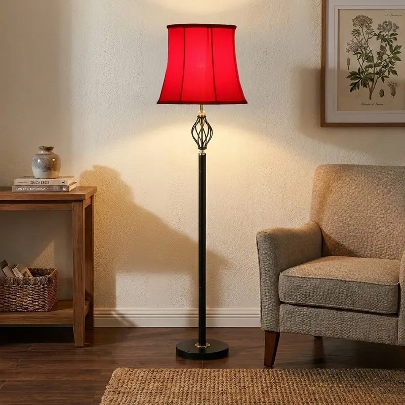 Scarlet Bell Cotton Floor Lamp