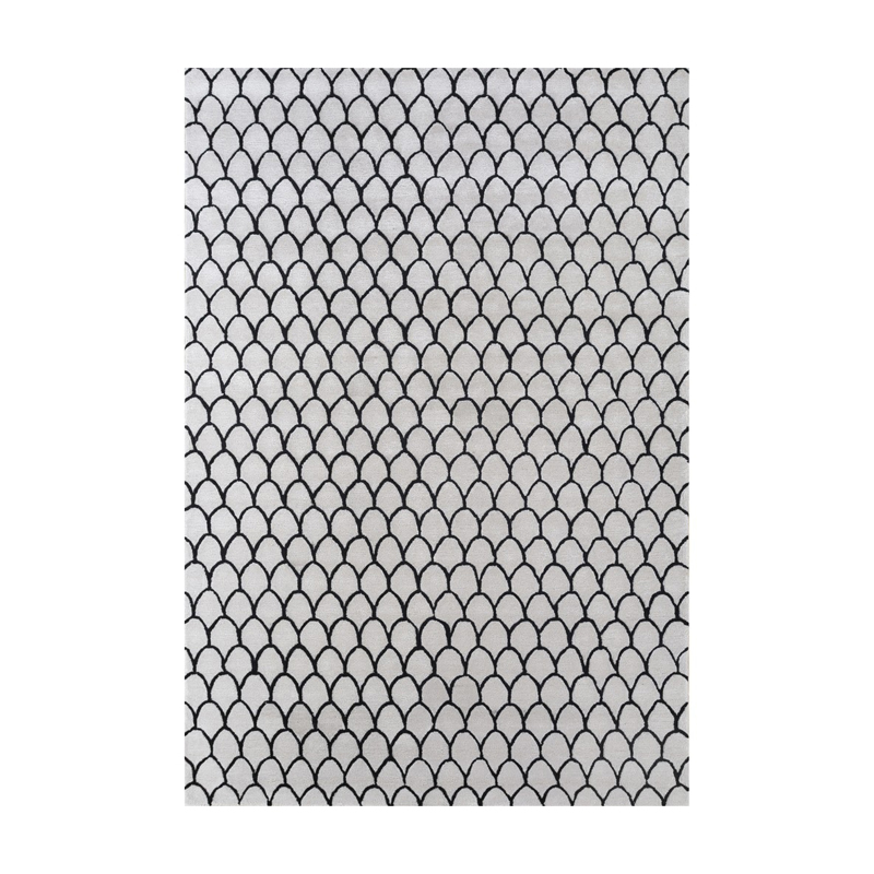 Jaipur Rugs Arcature Hand Tufted Carpet - White, Black - 6 x 9 ft