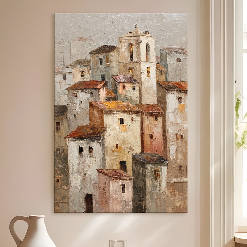 Tuscan Hillside Gallery Wrapped Canvas Wall Painting