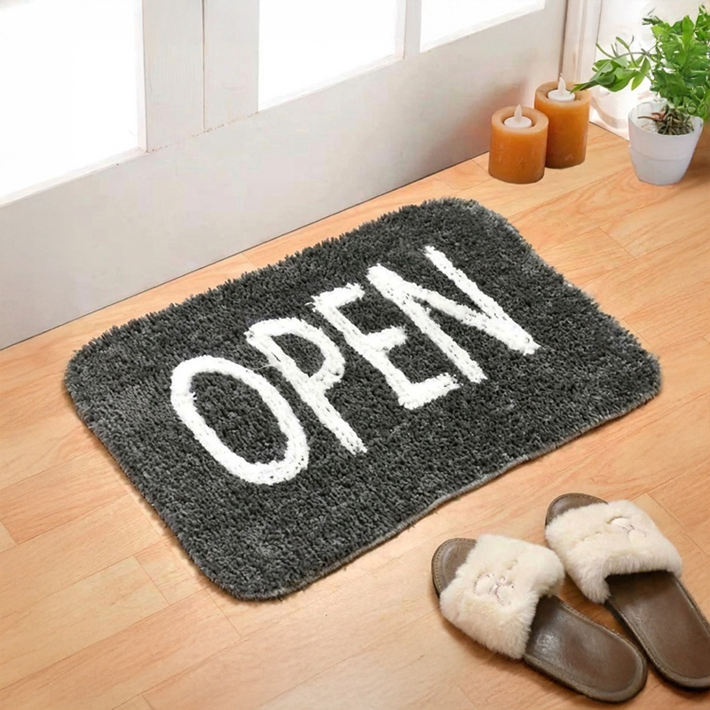 Aquelle Anti Skid Bath Mat - Grey - 60 x 40 cms