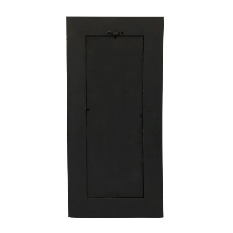 Back view of the rectangular wall accent in black finish