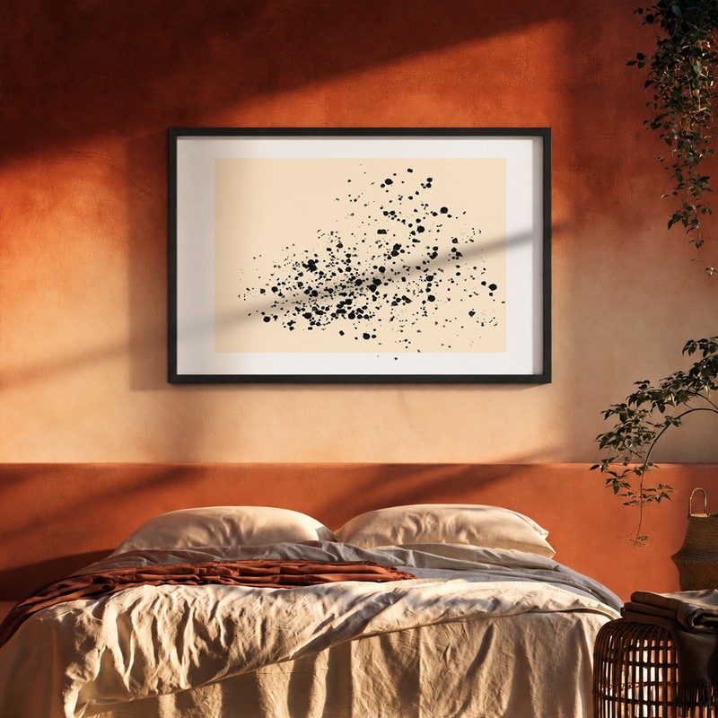 Stardust Drift Canvas Wall Painting With Frame