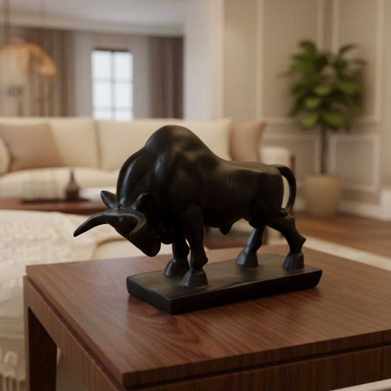 Charging Bull Resin Showpieces