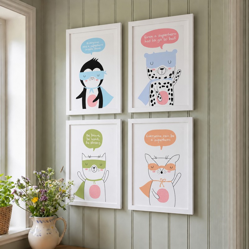 Brave Buddies Paper Wall Art