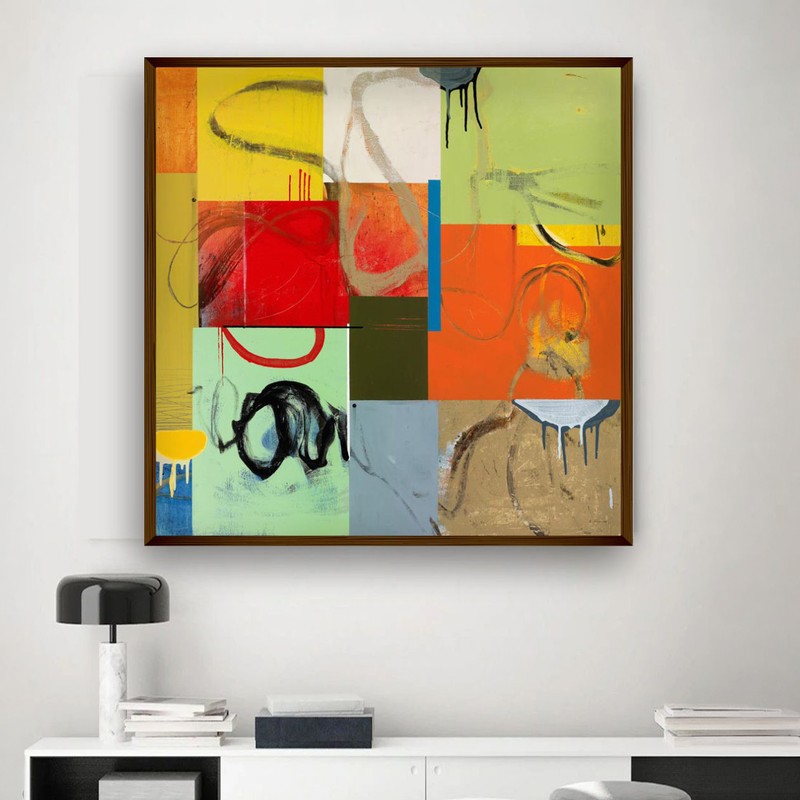 Quadrichrome Canvas Wall Painting