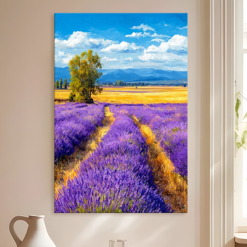 Golden Fields Gallery Wrapped Canvas Wall Painting