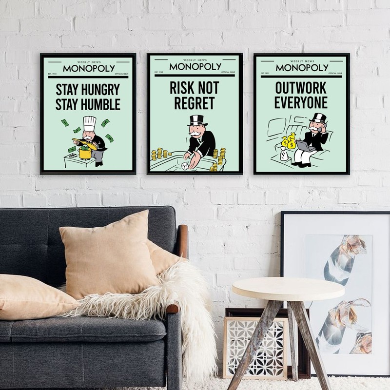 Monopoly Wisdom Wall Painting With Frame - Small