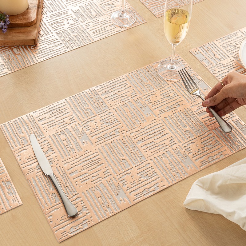 Elegant Dining PVC Table Mats - Set of Six