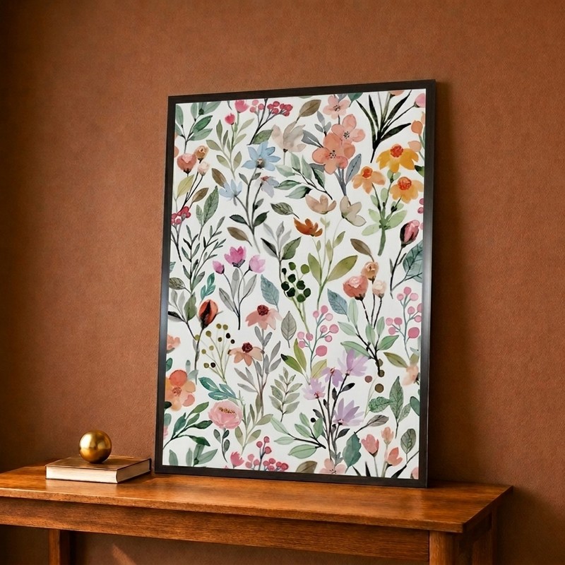 Pastel Botanical Garden Canvas Wall Painting