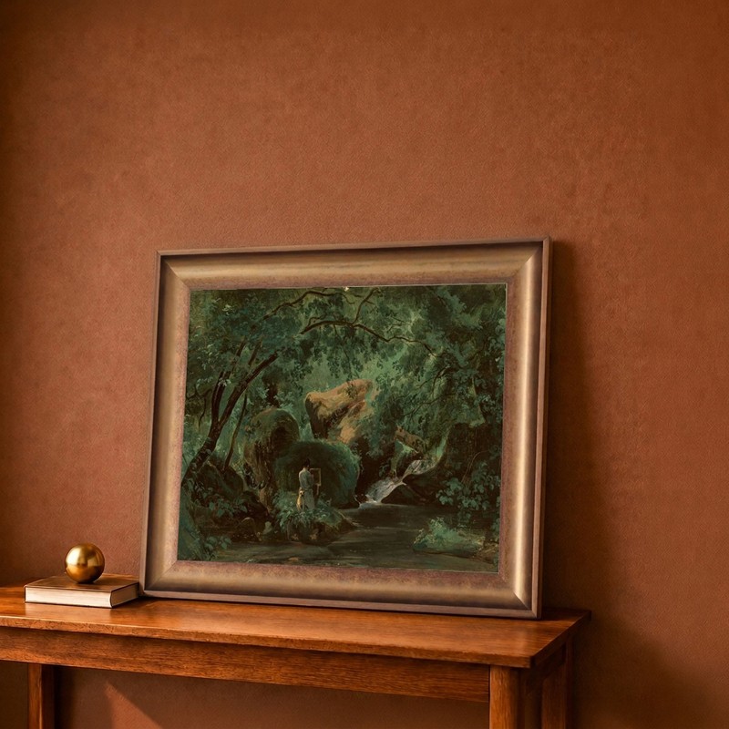 Forest Stream Canvas Wall Painting