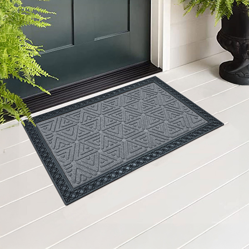 Stonewave Entry Rubber Door Mats - Grey