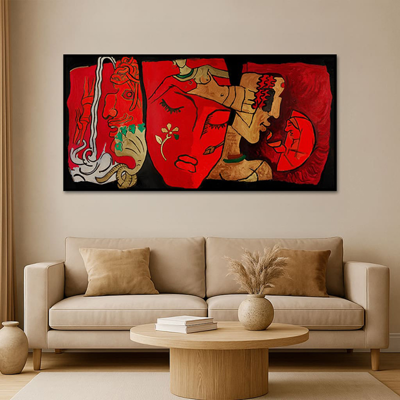 Shakti Within Canvas Wall Painting - Small