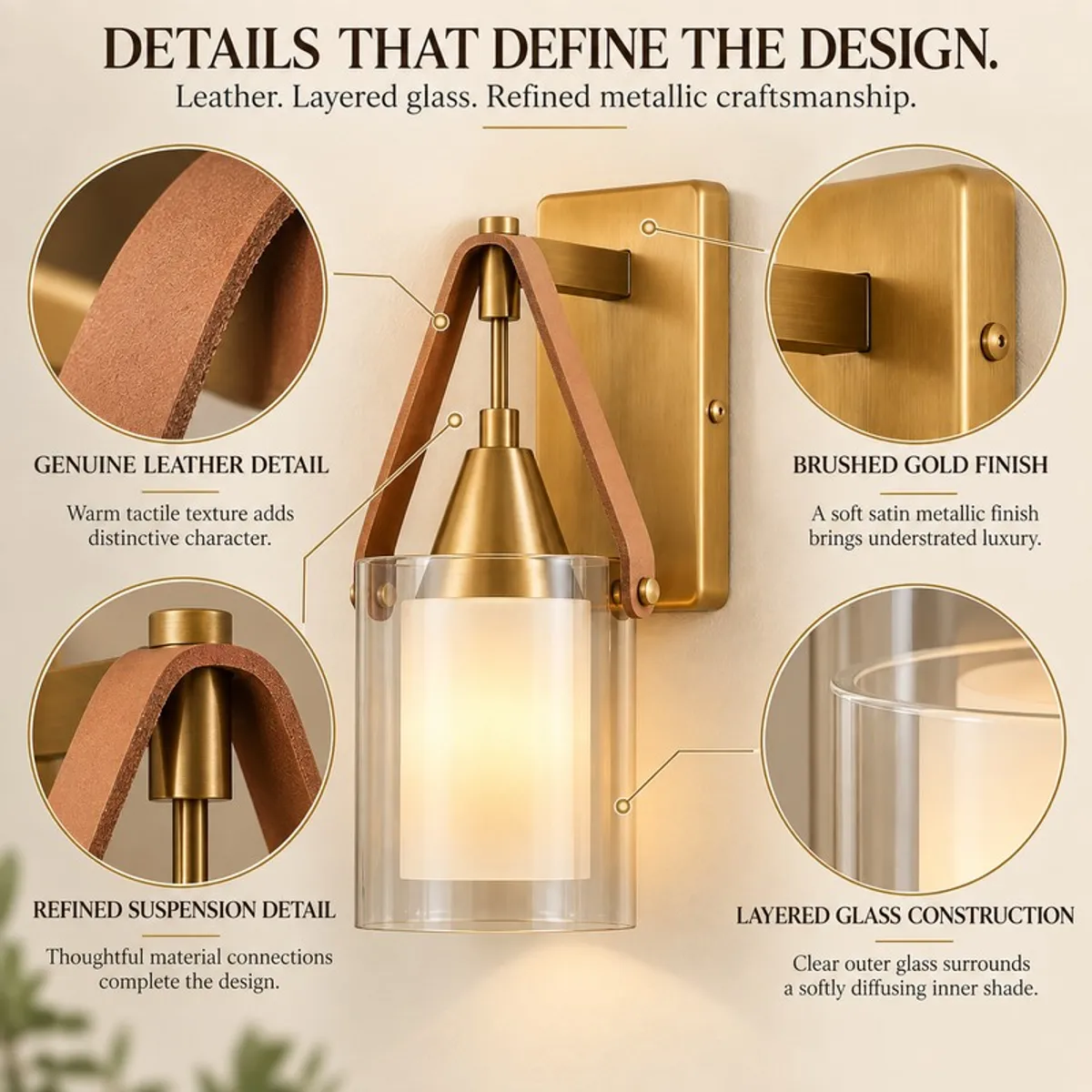 Brio Glass Wall Lamp