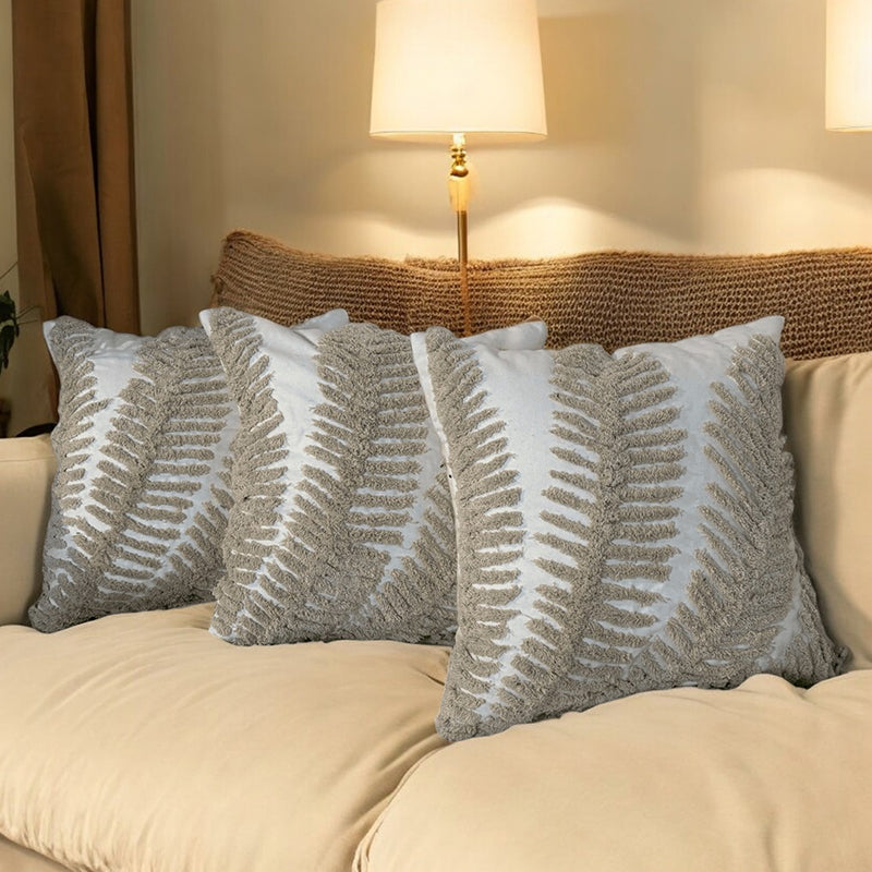 Pillowvive Tufted Cushion Cover Set - Set Of Three - 18 x 18 Inches