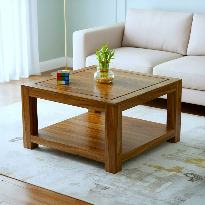 Frixon Sheesham Wooden Center Table - Dark Brown