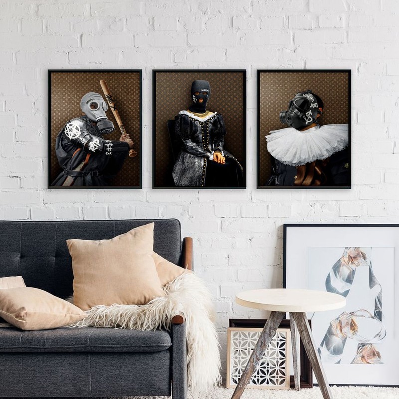 Armored Knight Wall Painting With Frame - Small