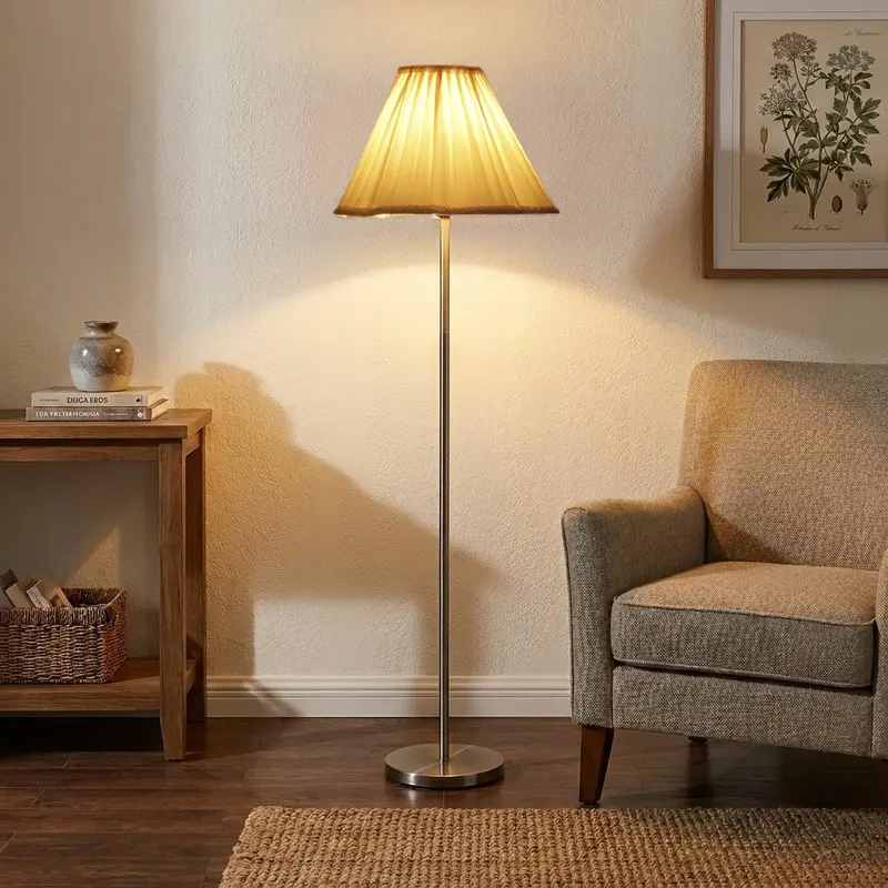 Royal Pleat Cotton Floor Lamp