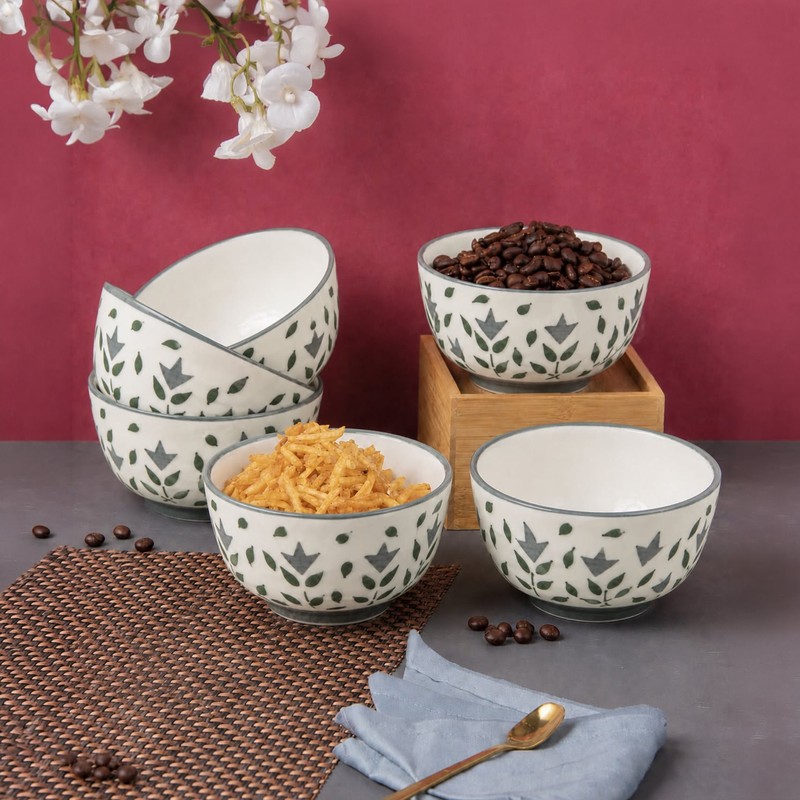 Munchique Snack Bowl (Grey/180 mL Each) - Set of Six