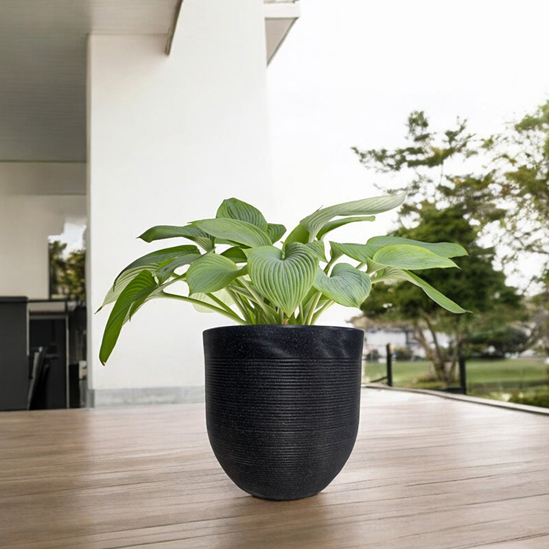 Cascade Drop Polymer Pots & Planters - Black