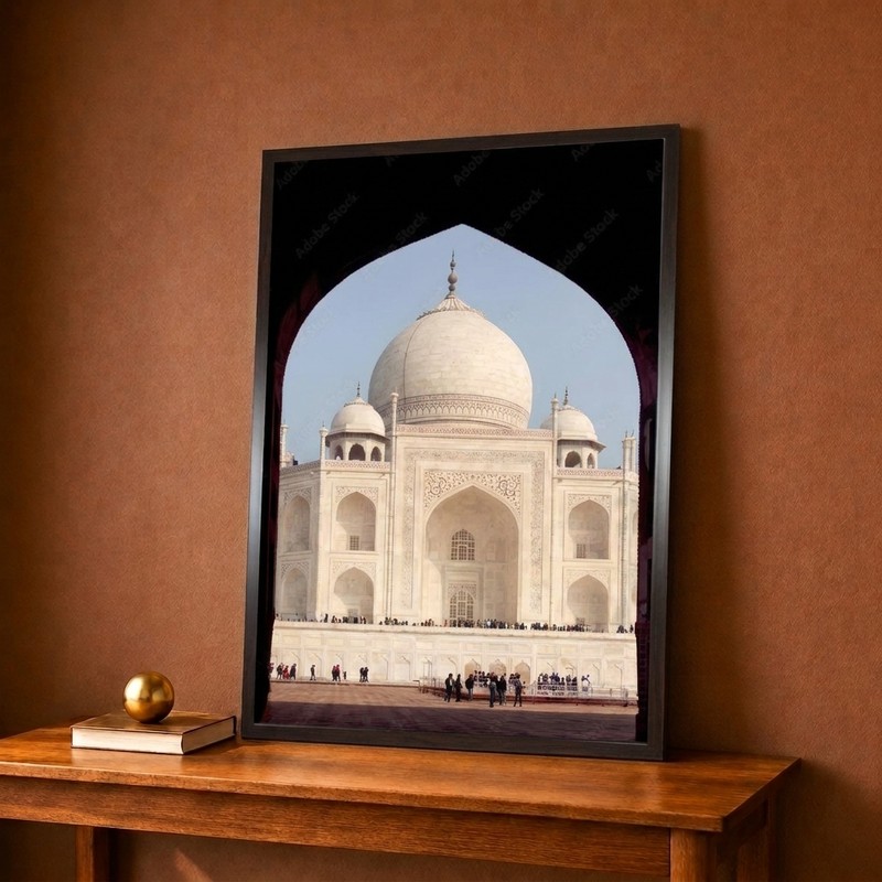 Majestic Taj Mahal Arch Canvas Wall Painting