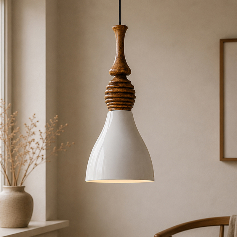 Cindra Dome Metal Ceiling Lamp - White