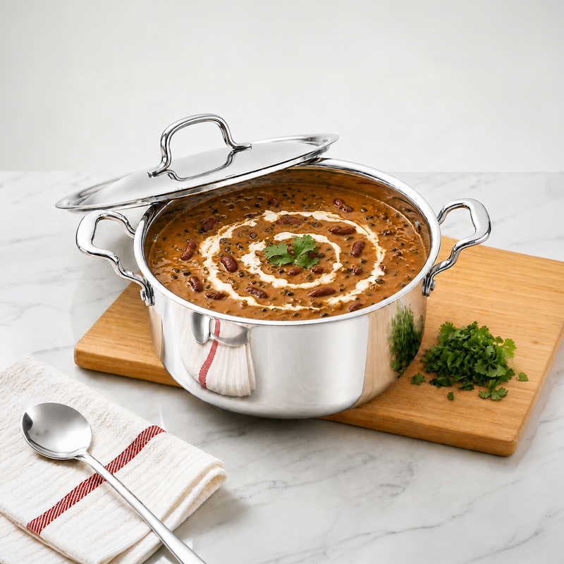 Solara Rasora Triply Deep Cooking Pot with Lid - 12500 mL - 12500 mL