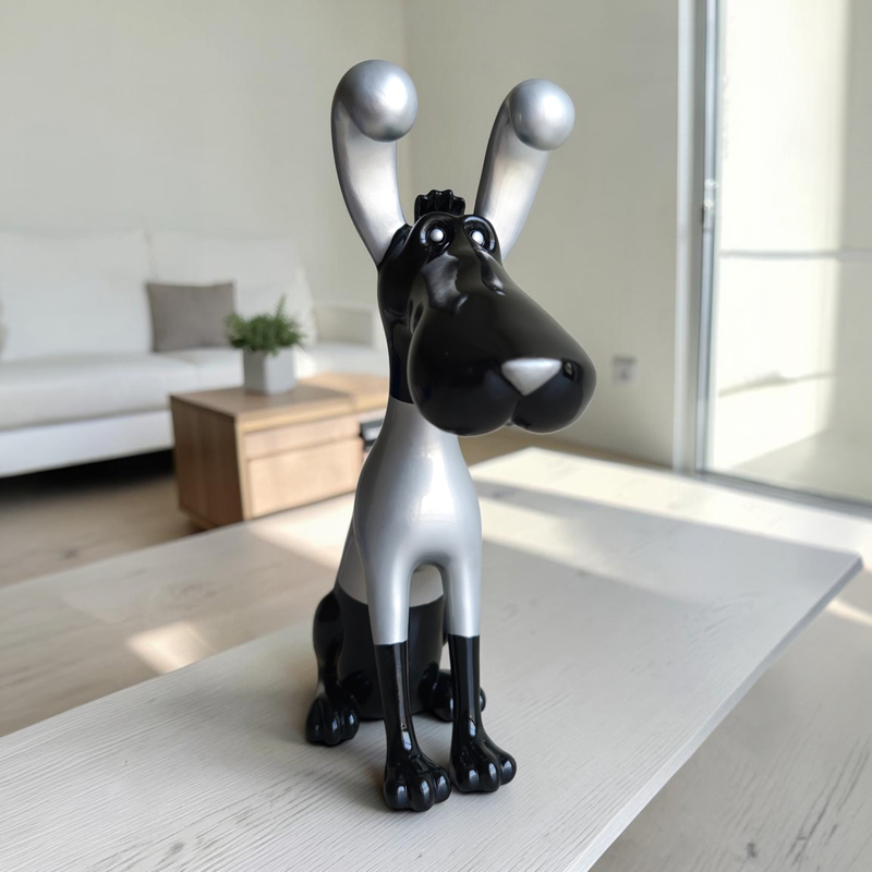 Abstract Hound Showpiece - Black