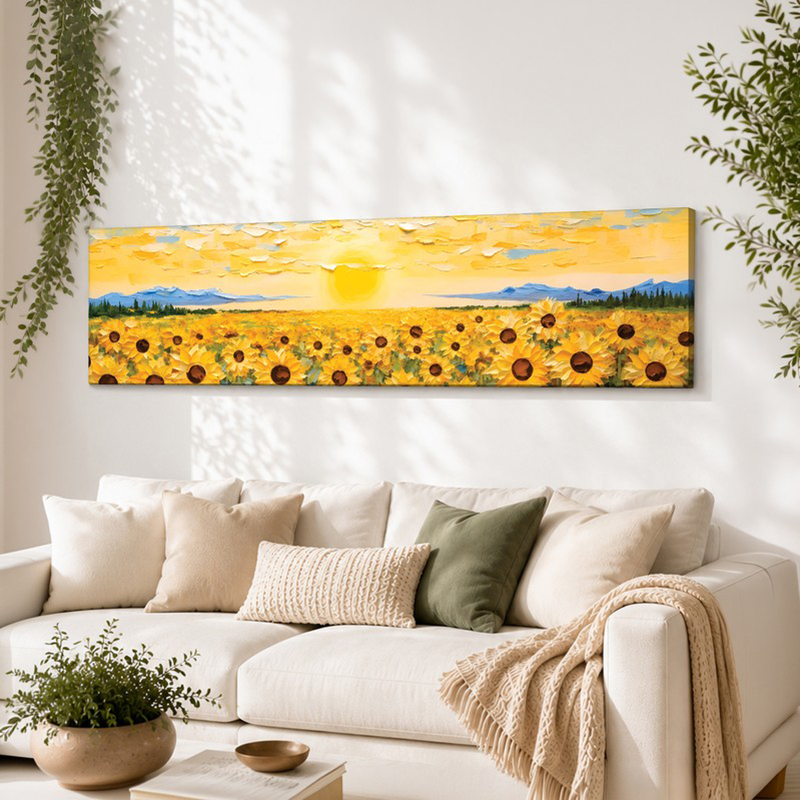 Sunflower Vista Canvas Wall Paintings