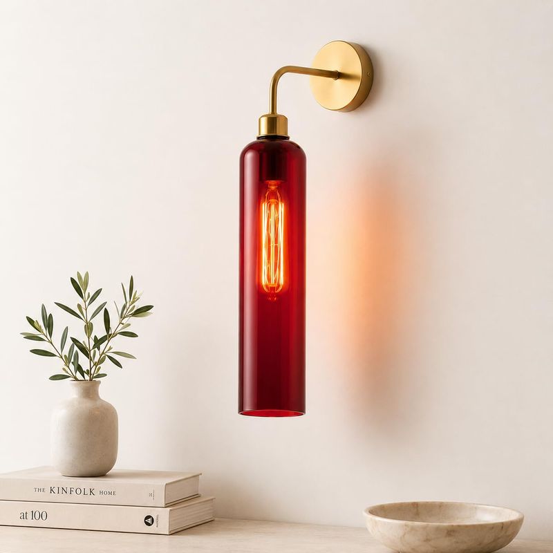Ruby Glass Wall Lamp
