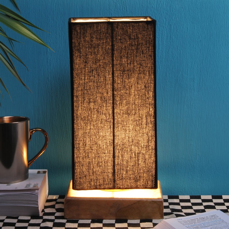 Tignum Wooden Table Lamp - Black