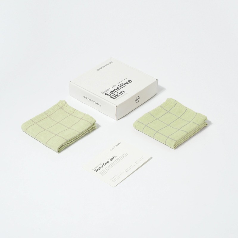 Banana Double Cloth Hand Towel (Candy Green/330 GSM) - Pack of 2 - 40 x 60 CM