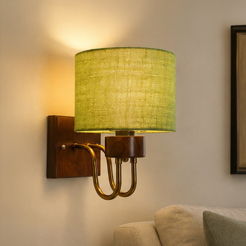 Aurevia Loop Jute Wall Lamp - Green