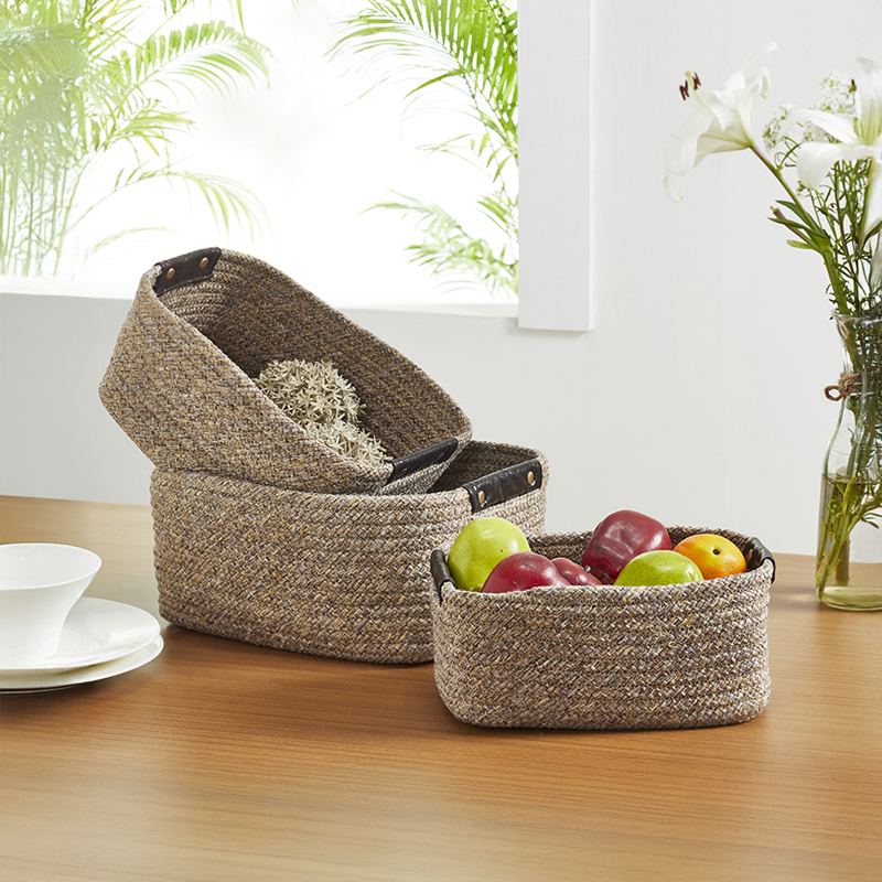 Earth Weave Storage Basket (Beige) - Set of Three