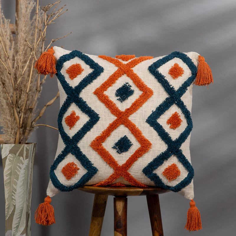 Nestor Tufted Cushion Cover - 18 x 18 Inches