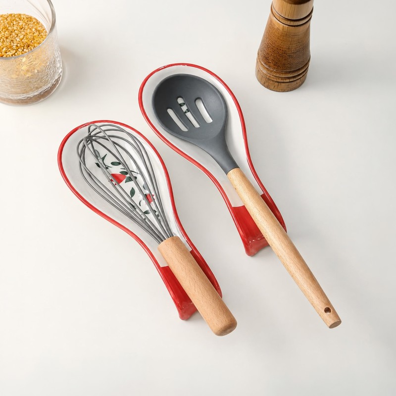 Stir Spoon Rest (Pink) - Set of Two