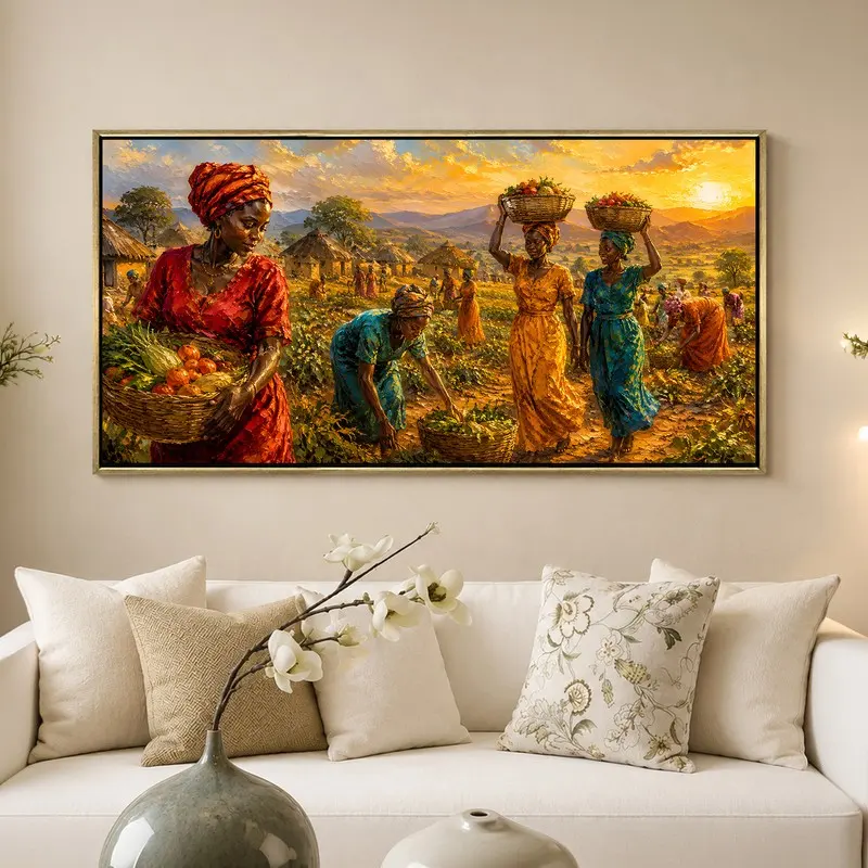 Fields of Gold Canvas Wall Art With Frame - 380 GSM